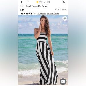 Venus Maxi Beach Cover-Up Dress Size S